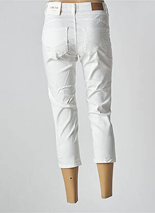 Pantalon trei sferturi elasticitate mărime normală alb CREAM femeie