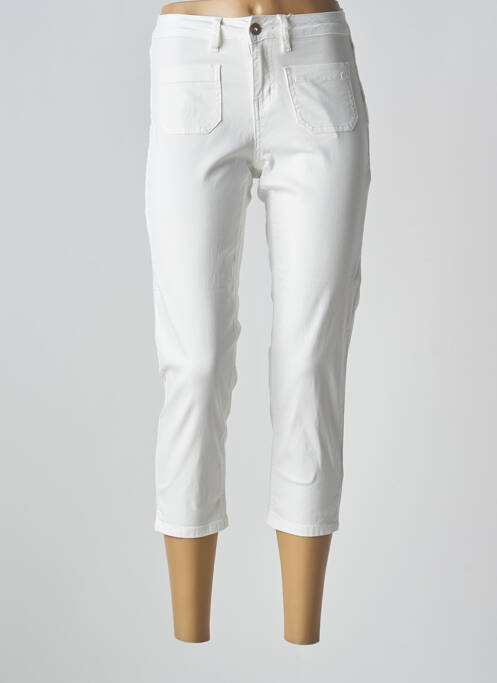 Pantalon trei sferturi alb CREAM femeie