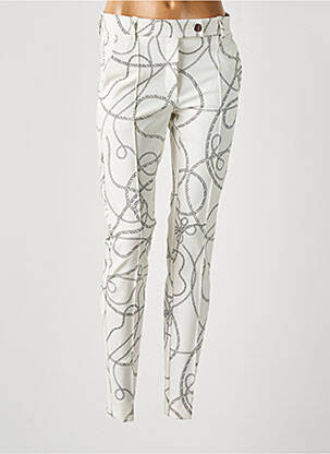 Pantalon chino alb ZERRES femeie