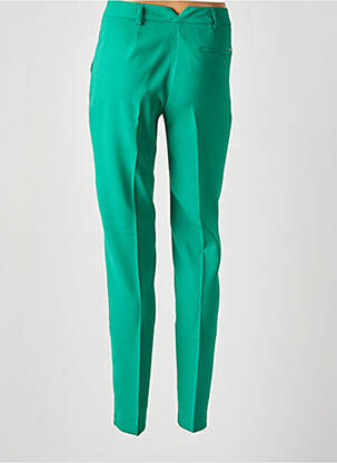 Pantalon slim talie înaltă talie înaltă verde IKKS femeie