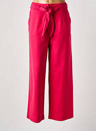 Pantalon larg talie cu cleme talie înaltă roz DES PETITS HAUTS femeie