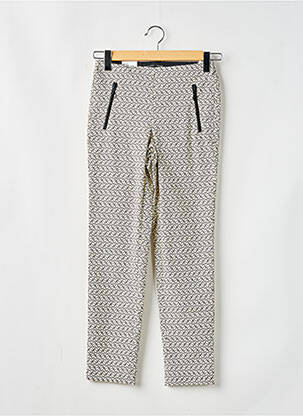 Jegging țesătură poplin talie înaltă bej STARK femeie