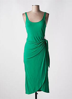 Rochie midi fără mâneci fără mâneci verde GRACE & MILA femeie
