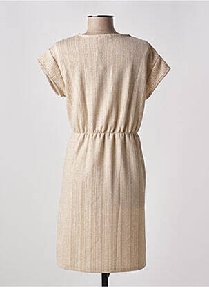 Rochie midi mâneci scurte mâneci scurte bej PIECES femeie
