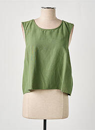 Top croială fluidă fără mâneci verde PIECES femme