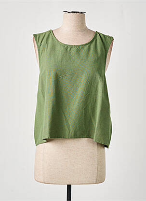 Top verde PIECES femeie