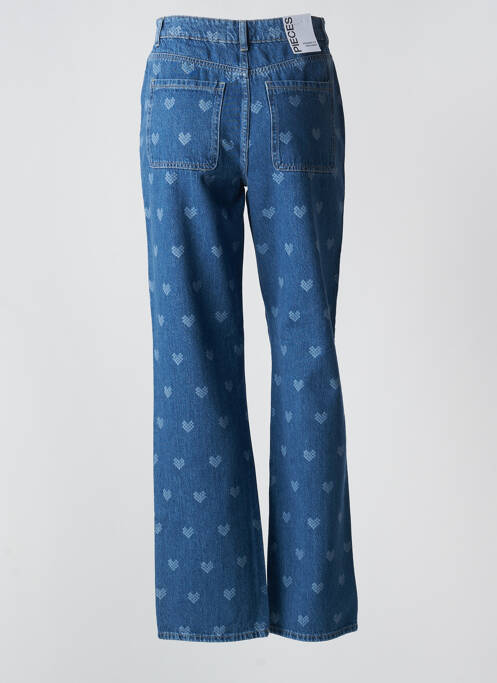 Blugi cu croială dreaptă albastru PIECES femeie