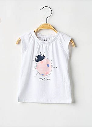 Tricou croială cambrată mâneci scurte alb NAME IT fată