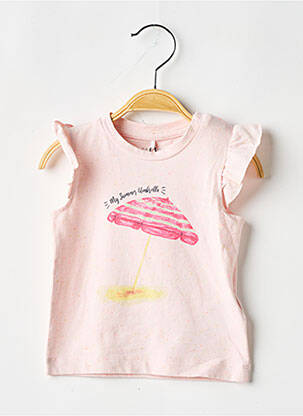 Tricou croială cambrată mâneci scurte roz NAME IT fată