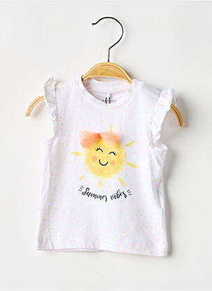Tricou croială cambrată mâneci scurte alb NAME IT fată