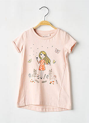 Tricou bio mâneci scurte roz NAME IT fată
