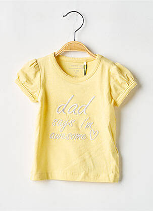 Tricou croială cambrată mâneci scurte galben NAME IT fată