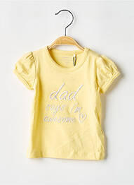 Tricou croială cambrată mâneci scurte galben NAME IT fille