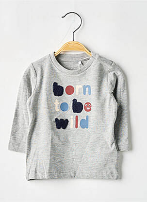 Tricou mâneci lungi mâneci lungi gri NAME IT băiat