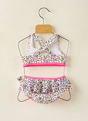 Costum de baie din două piese efect material satinat roz NAME IT fată