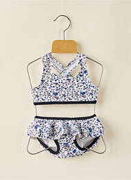 Costum de baie din două piese efect material satinat albastru NAME IT fille
