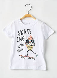 Tricou țesătură jersey mâneci scurte alb NAME IT garcon