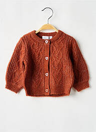 Vestă cu mâneci lungi tricot împletit maro NAME IT fille