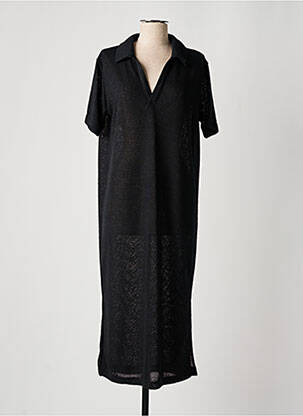 Rochie pulover croială dreaptă mâneci scurte negru B.YOUNG femeie