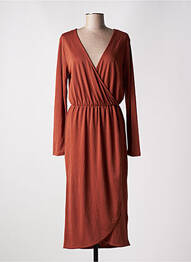 Rochie midi mâneci lungi mâneci lungi maro B.YOUNG femme
