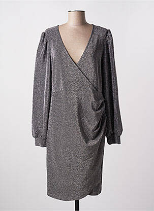 Rochie midi mâneci lungi mâneci lungi gri B.YOUNG femeie