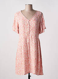 Rochie scurtă imprimeu floral mâneci 3/4 roz VERO MODA femeie