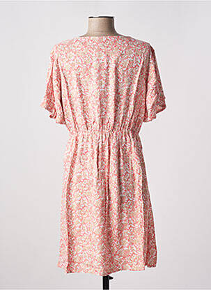 Rochie scurtă imprimeu floral mâneci 3/4 roz VERO MODA femeie