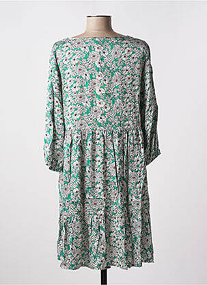 Rochie scurtă mâneci 3/4 mâneci 3/4 verde PAKO LITTO femeie