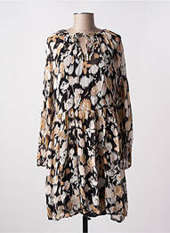 Rochie midi imprimeu fantezie mâneci lungi negru B.YOUNG femme