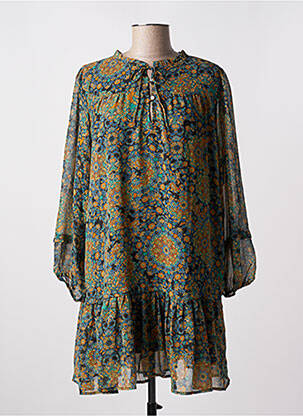 Rochie scurtă mâneci lungi mâneci lungi verde ARTLOVE femeie