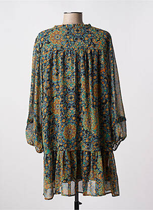 Rochie scurtă mâneci lungi mâneci lungi verde ARTLOVE femeie