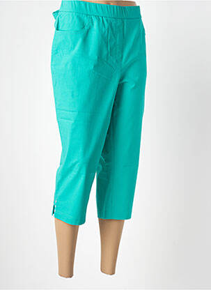 Pantalon trei sferturi elasticitate mărime normală verde ADELINA BY SCHEITER femeie