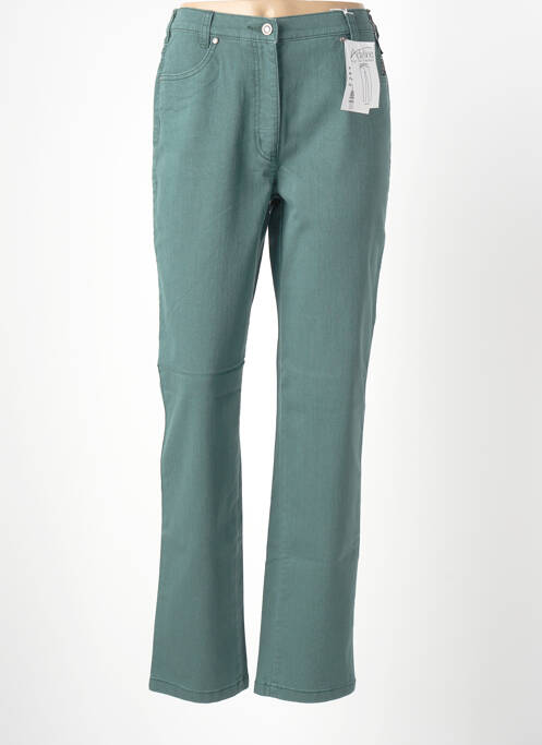 Blugi cu croială slim elasticitate talie înaltă verde ADELINA BY SCHEITER femme