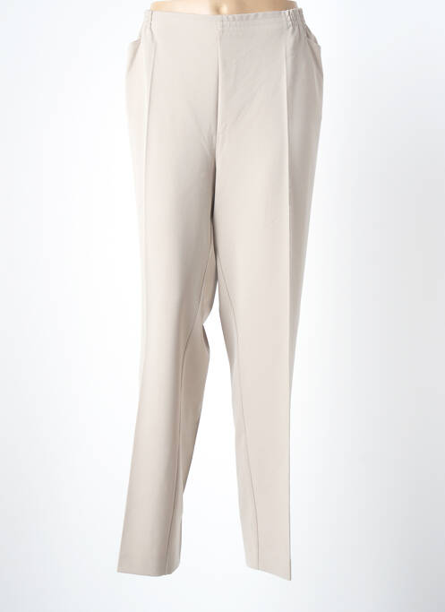 Pantalon drept bej ADELINA BY SCHEITER femeie