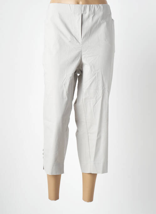 Pantalon trei sferturi elasticitate talie înaltă gri ADELINA BY SCHEITER femme