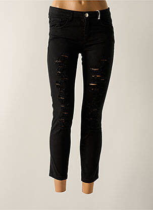 Pantalon 7/8 elasticitate talie joasă negru MIVITE femeie