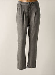 Pantalon drept elasticitate talie joasă gri SIMCLAN femme