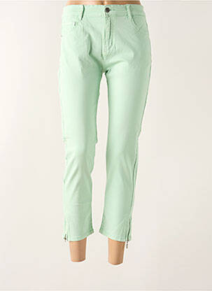 Pantalon 7/8 elasticitate mărime normală verde KALISSON femeie