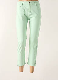 Pantalon 7/8 elasticitate mărime normală verde KALISSON femme