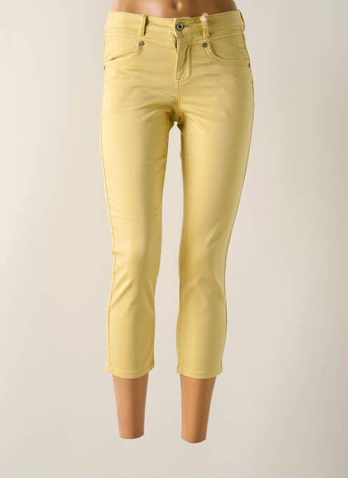 Pantalon trei sferturi elasticitate talie înaltă galben RED BUTTON femme