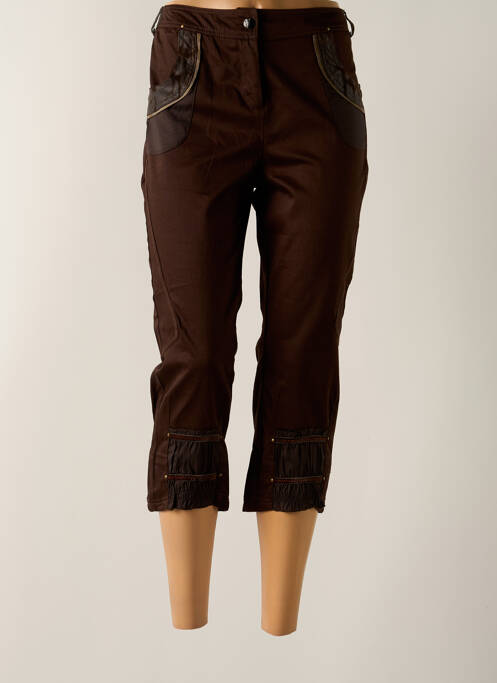 Pantalon trei sferturi maro CREATIVE BY femeie