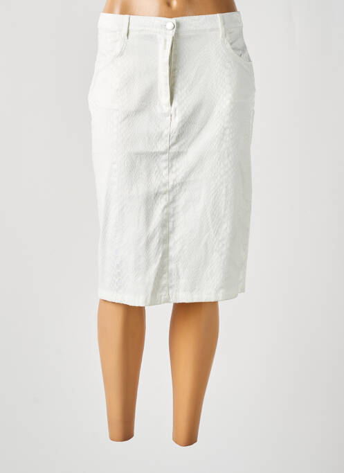 Fustă midi alb SIGNATURE femeie