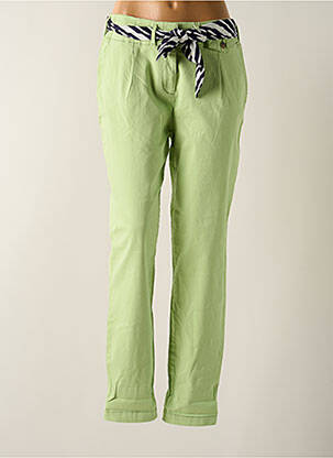 Pantalon chino țesătură poplin mărime normală verde TOM TAILOR femeie