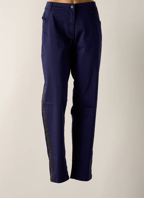 Pantalon drept albastru SIGNATURE femeie
