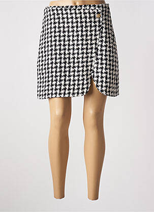 Fustă scurtă țesătură tweed negru VERO MODA femeie