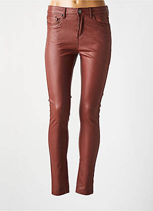 Pantalon slim țesătură acoperită mărime normală maro B.YOUNG femeie