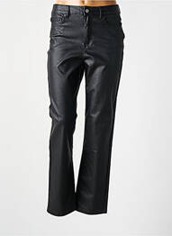 Pantalon drept elasticitate talie înaltă negru B.YOUNG femme