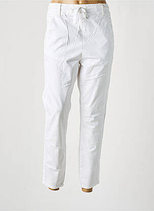 Pantalon 7/8 talie înaltă talie înaltă alb CREAM femeie