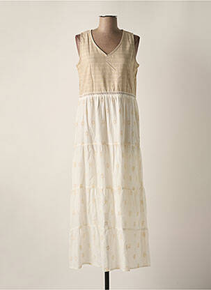 Rochie lungă bej SENORETTA femeie