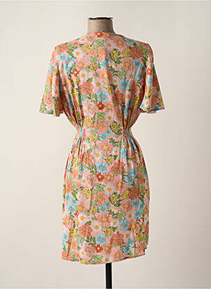 Rochie scurtă imprimeu floral mâneci scurte roz YSABEL MORA femeie